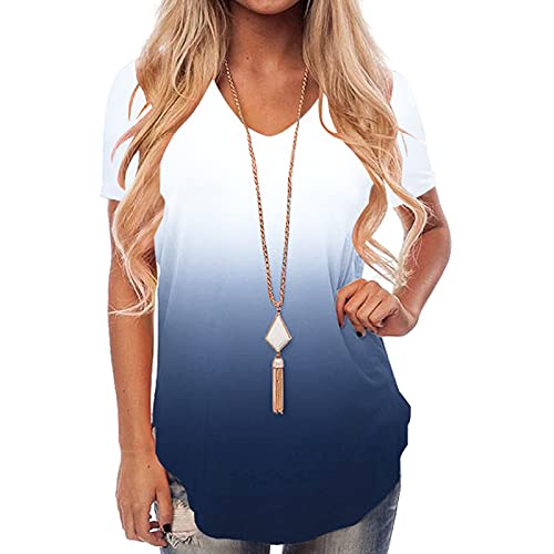 MJKK Women Short Sleeves Flare Tunic Tops for Leggings Flowy Shirt Crochet Cold Shoulder Tops for Womens Girl Cold Shoulder Shirt Light Blue Cold Dress Embroidered Cold(#3-Navy,S)