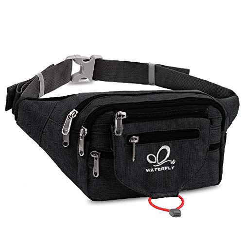 WATERFLY Fanny Pack for Men Women Large Waist Pack with Multi Pockets