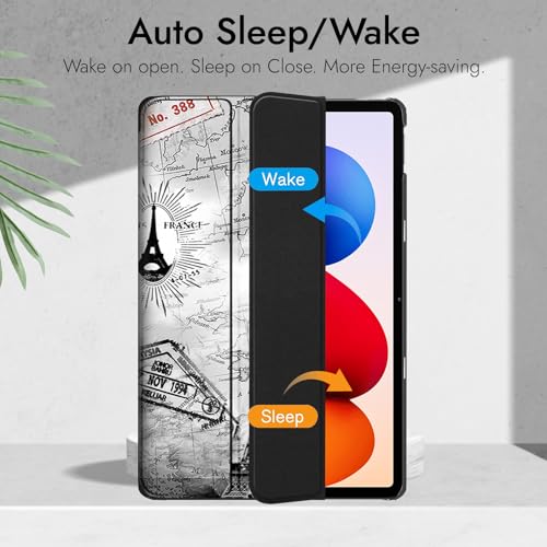 Image of Robustrion Cover for Redmi Pad 2 Pro 12.1 inch Cover Case, Trifold Cover Case for Redmi Pad 2 Pro 5G Tablet Cover [Auto Sleep Wake Support] - Eiffel
