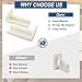 R 7265 Drawer Track Back Plate, 3/8 in. x 1 in., Plastic, Left and Right, Beige (1 Pair)