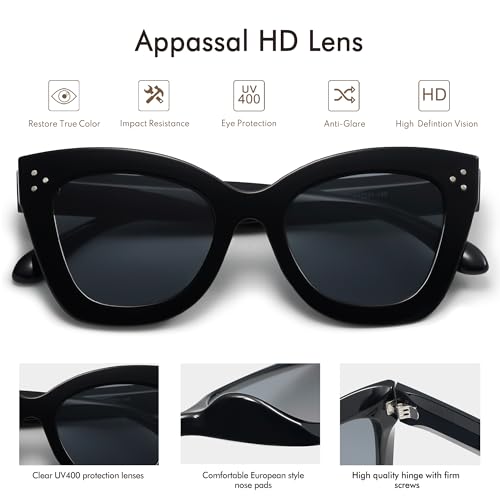 Oversized Cat Eye Sunglasses for Women Retro Square Cateye Style Sunnies AP36603