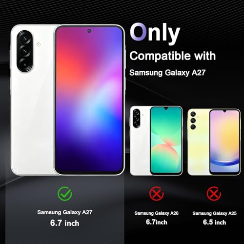 Image of Case for Samsung Galaxy A27 5G, Military Grade Drop Protection Phone Case, Yellowing Resistant, Anti-Scratch Hard PC Back, Shockproof Hard Ultra-Thin Protective Cover, Clear