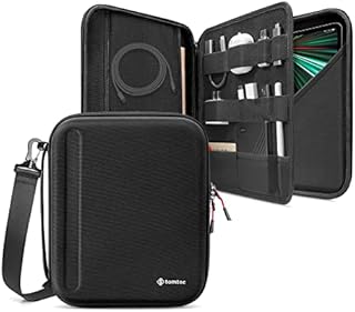 tomtoc Portfolio Etui na tablet iPad Pro 12,9 cala M2&M1 6/5/4/3 2022-2018 z akcesoriami, twarda obudowa na klawiaturę Magic Keyboard/Adapter/Kabel/USB Hub/Apple Pencil, pasuje do Surface Pro 12,3-13
