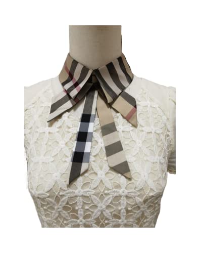 Vpang Detachable Fake Collar Lapel Plaid Blouse False Collar Choker Peter Pan Necklace Neck Bow Tie3