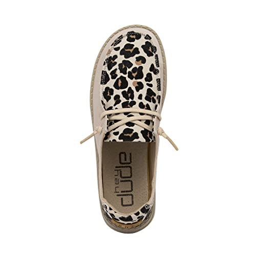 Image of HEYDUDE Women's Wendy Funk Leo Safari Size 6 | Women's Shoes | Women's Lace Up Loafers | Comfortable & Light-Weight