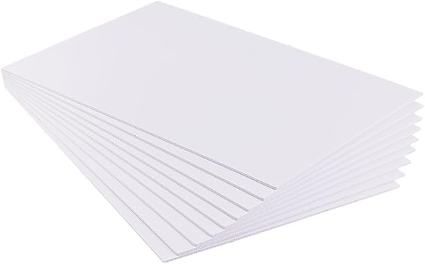 BENECREAT 8 Sheets 2mm A4 White Foam Expanded Sheet, for Signage Displays and Digital Screen Printing, 11.8x7.8inch