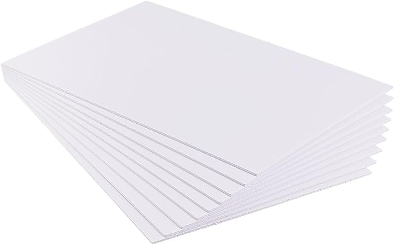 BENECREAT 8 Hojas Hoja Expandida de Espuma Blanca A4 de 2 mm, para Pantallas de Señalización e Impresión de Serigrafía Digital, 11,8x7,8 pulgadas