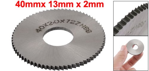 Sourcingmap 40mm OD 2mm Thick 72T HSS Circular Slitting Saw Blade Cutter Silver Tone - Image 3