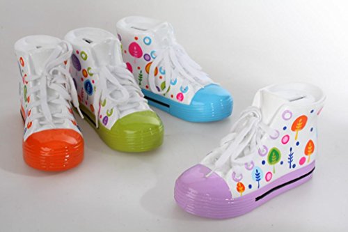 Tirelire Enfant Basket - Chaussure en céramique (Bleu)