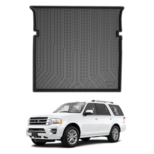 Image of Mixsuper Custom Fit for Cargo Liner 2003-2017 Ford Expedition /Lincoln Navigator (No EL or L Models) Behind The 2nd Row Seats All Weather Rear Cargo Trunk Floor Mat