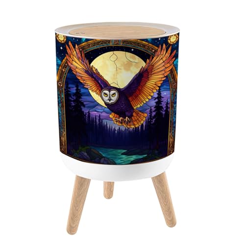 Caneca de basura redonda con tapa y patas 7L
