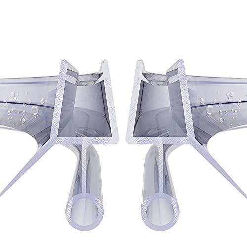 Duschdichtung Gebogen 2 x 40 cm Runddusche Viertelkreisdusche Schwallschutz Streifdichtung für 5 mm 6mm Glasstärke Dichtungsprofil Duschtür Dichtung Glasstärke GUG-B4Q Cover