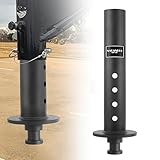 NAKANEKO 5th Wheel to Gooseneck Kingpin Adapter,Fit for Semi-Tractor with 4' Round Tube,Campers,Trailers,Tractors,with 2' Kingpin,Gooseneck Adapter Attaches to 5th Wheel,Black Powder Coated