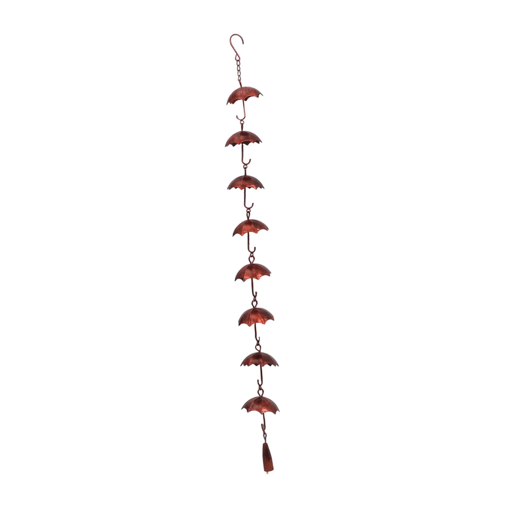 Garneck Rain Chain for Gutter Wind Chime Water Chain Decorative Bell Easy Install Outdoor Decor