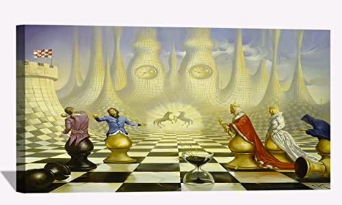 BOHU ARTS Vladimir Kush Chess Wall Art Large Framed Painting