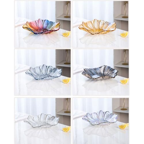Cuenco de cristal de girasoles transparente para servir ensaladas y postres 6