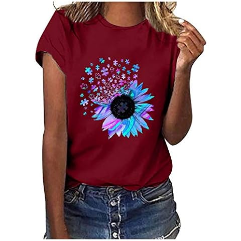 T Shirt for Women Casual Graphic Tops Cover