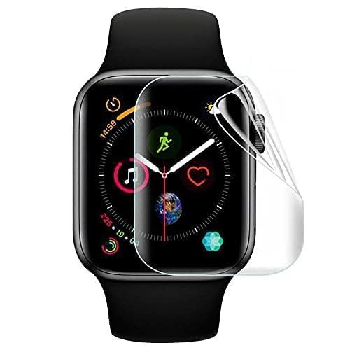 Image of AACL 2 Pack Membrane For Apple Watch Series 4 / Series 5 / Series 6 / Watch SE2 /Watch SE3 44mm Full Screen Coverage Flexible Watch Screen Protector with Easy Installation Kit