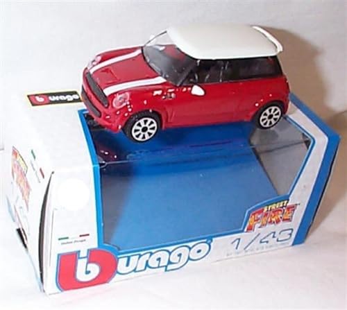 Corgi Burago Street fire MINI C00PER Red & White car 1:43 scale Diecast model