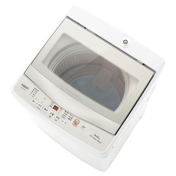 Amazon | AQUA AQW-S6R-W ホワイト [全自動洗濯機 (6.0kg)] | アクア
