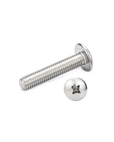 Miniatura 7 de Tornillos de cabeza Phillips M4 x 1.772 in, tornillos de acero inoxidable 304, paquete de 100 unidades