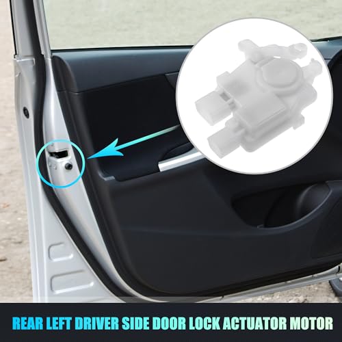 Image of X AUTOHAUX Replacement Rear Left Driver Side Power Door Lock Actuator Motor for Honda Odyssey 2005-2010 5-Door Side Slide Door Lock Door Latch Actuator Assembly Replace No.72663-SHJ-A11 White
