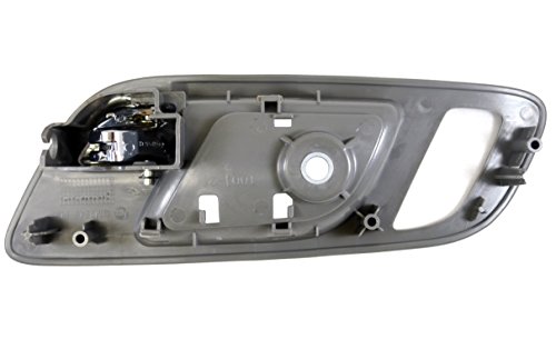 Pt Auto Warehouse Gm-2546Mgfl2 - Inside Interior Inner Door Handle, Gray (Titanium) Housing With Chrome Lever - With Memory And Heated Seat Hole, Driver Side Front #TOP1