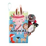 QWYEIQ Morbido libro per bambini a forma di coda di animale, giocattolo per neonati con tessuti atossici, regalo di ringraziamento per San Valentino per neonati e ragazze, 3-12 mesi