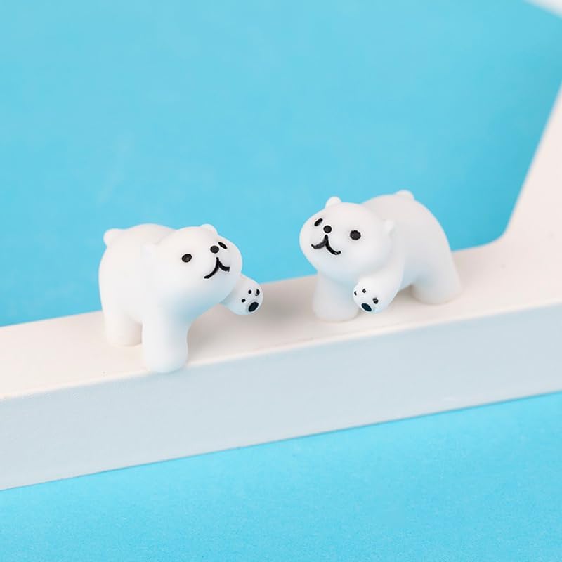16Pcs Cartoon Three-dimensional Cute Polar Bear DIY Resin Accessories For Mobile Phone Case Decoration Hairpin Storage Box Bedroom Wall Decoration image 5 of 9 B0D5CVTBPL