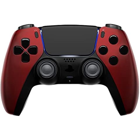 MODDEDZONE Wireless Controller for PS5 with Exclusive and Unique Designs Compatible with PlayStation 5 and PC - The Ideal Christmas Gift for Gaming Enthusiasts - Expertly Crafted in USA(Soft Red) Cover
