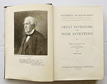 Hardcover great inventors and their inventions Book