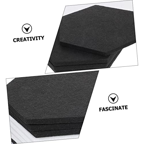 Kisangel 12 piezas Paneles acústicos hexagonales autoadhesivos de fieltro de tamaño medio para reducción de ruido y decoración de pared para hogar, oficina, gimnasio y estudio miniatura 6