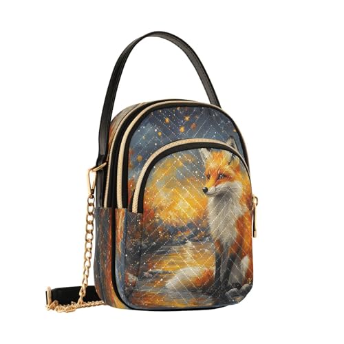Sac à bandoulière motif renard d'automne, le cadeau idéal pour femme et fille