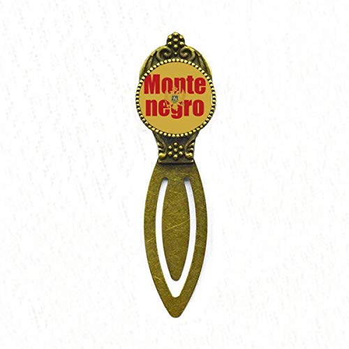 Marque-page rétro avec drapeau Monténégro un cadeau pour lecteur
