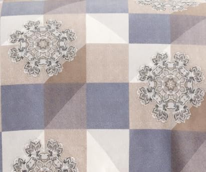 Image of DECOR2ADMIRE 300 Thread Count Cotton Floral Bedsheet Set | Soft Luxury Bed Sheet with 2 Pillow Covers | Breathable Bedding for Bedroom (Double King 90 inch x 100 inch) (Geometric Print)