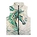 Gomyblomy Aesthetic Horse Boys Girls Fleece Vest Kids Teens Sleeveless Vest Jacket with Pockets Warm Full Zipper Coats for Youth Fashion Vests Casual Fall Winter Coats
