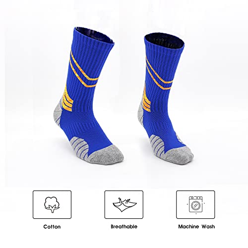 Goqcn Youth Boys Elite Basketball Tie Dye Socks Colorful Cushion Athletic Compression Outdoor Ankle Crew Socks Hiking Running Soccer For Mens Womens Girls, 6-12 #TOP2