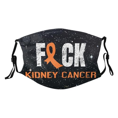 Fuck Kidney Cancer Orange Ribbon Adult Dust Mask Adjustable Dust Face with 2 Filter73