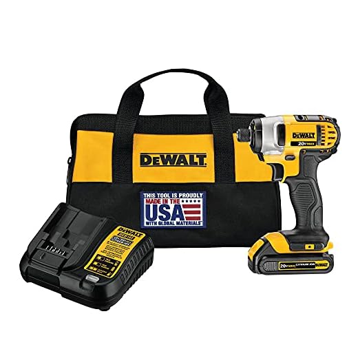 DEWALT 20V MAX Impact Driver Kit, 1/4-Inch (DCF885C1)