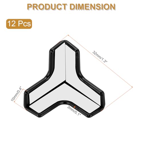 Image of uxcell Corner Protectors, 12 Pcs Table Corner Protectors, Furniture Corner Guard and Edges Safety Bumpers for Table Edges and Sharp Corners (T-Shaped, Black)