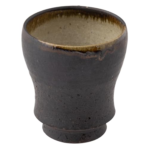 丸伊製陶 信楽焼 へちもん 湯呑 容量約230ml ブラウンタグ MR-3-4005