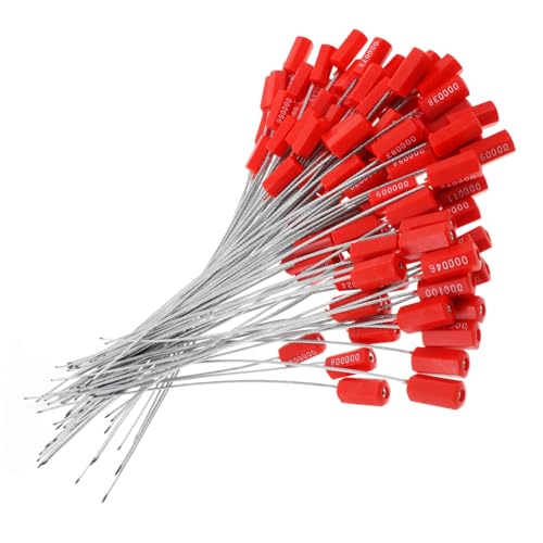 Cabilock Self-Locking Metal Cable Seals 100pcs Safety Cable Tags Anti-Tamper Locks for Trucks Containers