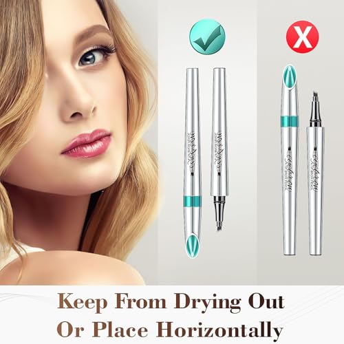 Eyebrow Pen with 4-Fork-Tip Create Natural Hair-Like Brows Light Brown - image 7