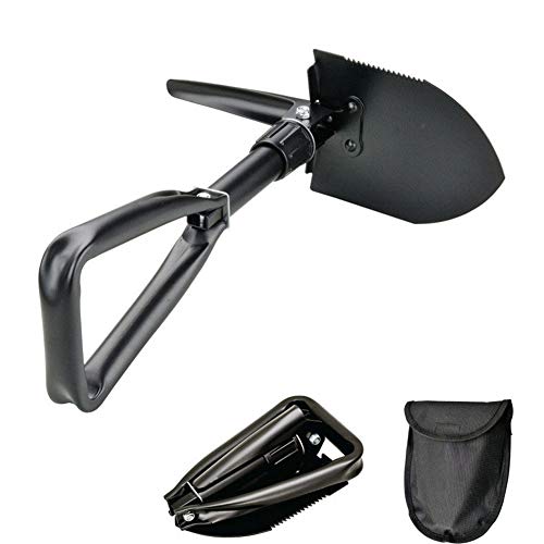 Military Portable Folding Arm Shovel – Tactical Survival Shovel Entrenching Tool/Multi-function Cam Shovel