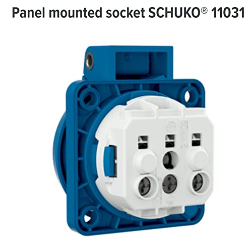 Mennekes 101700021 Schukostecker-Einbaudose 16 A / 230 V, Schutzart IP 54, Blau