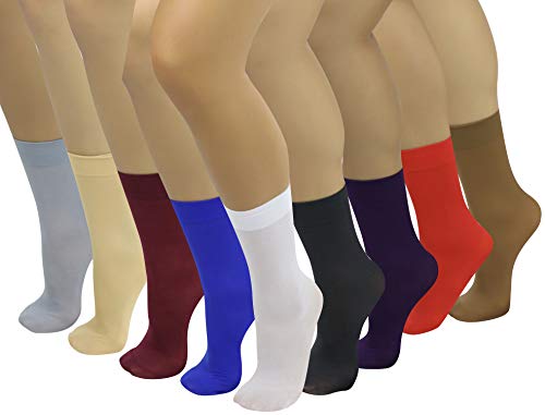 Image of ToBeInStyle Womens Pack of 6 Trouser Solid Print Anklet Socks