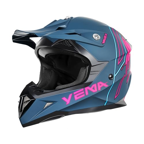 Image of YEMA Adults Dirt Bike Helmets, Ventilated Motocross ATV Dirtbike Offroad BMX MX Helmets, DOT Approved Motorcycle Helmets, YM-915, Black