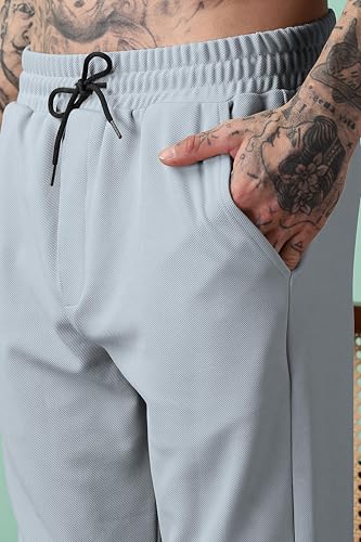 Image of SWADESI STUFF Men Mid-Rise Straight Fit Track Pants for Men | Stretchable Gym Wear Joggers | Casual Sports Track Pant with Pockets & Drawstring