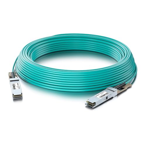 Image of 100G QSFP28 Active Optical Cable - 100GBASE QSFP28 to QSFP28(EDR) OM3 AOC Cable for Cisco QSFP-100G-AOC20M, 20-Meter