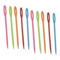 Kunststoff Nähnadeln,100 Stücke Plastiknähnadeln Großem öhr Plastik Nadeln Nadel Sticknadeln Wollnadel Strick Nadeln für Nähen Handwerk Mehrfarbig